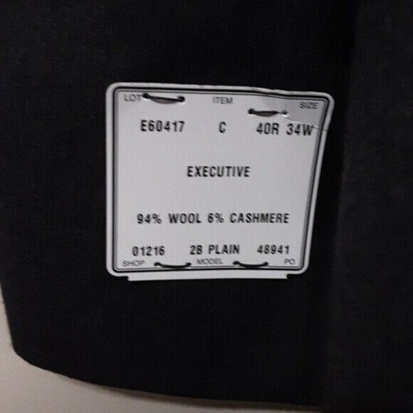 JoS’ A Bank mens suit jacket wool cashmere superfine 2 buttons closure size 40R - Picture 8 of 13